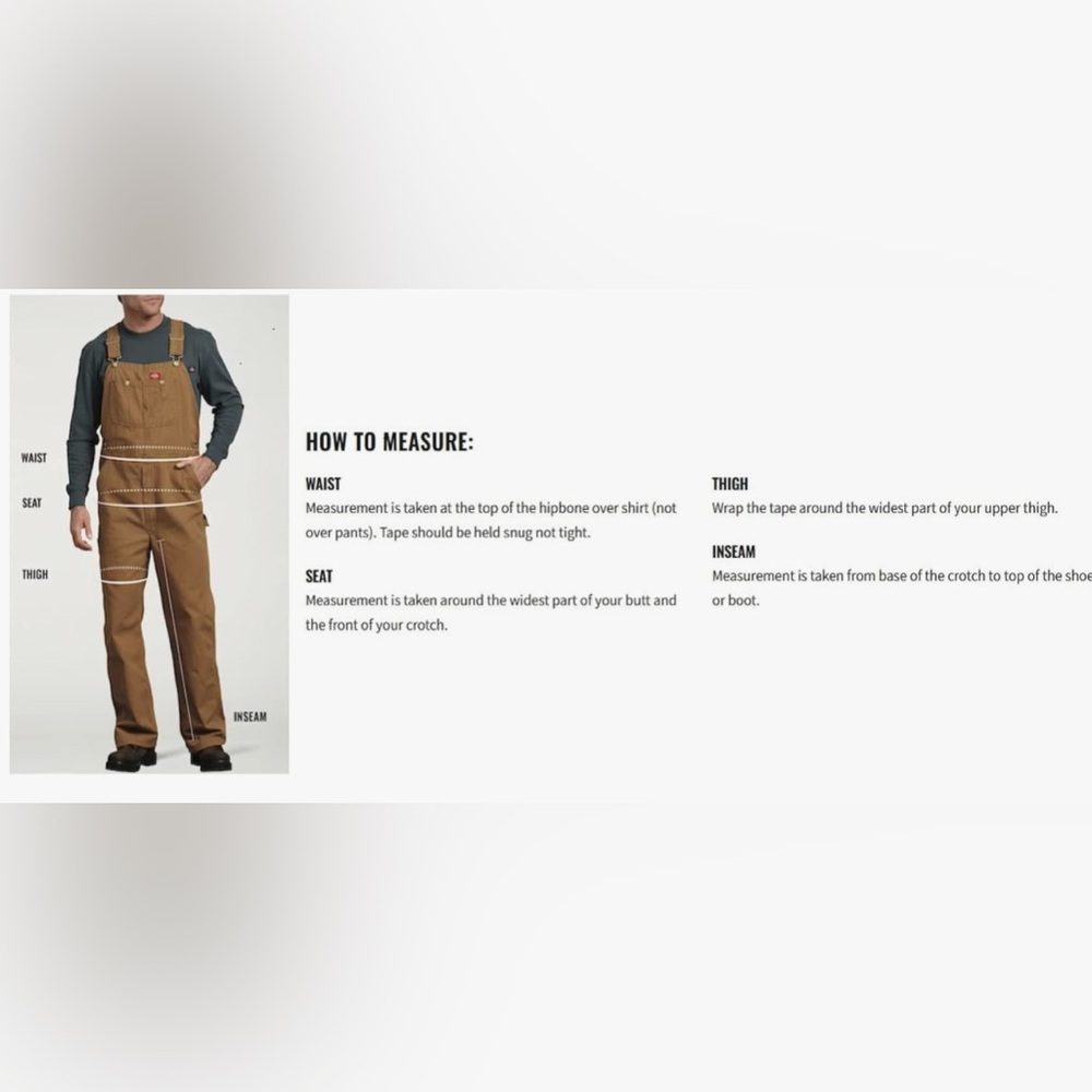 155. NWT Dickies Men's Bib Overall - Picture 4 of 4